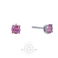10K White Gold Pink Diamond Earrings 2 CTW
