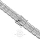 8.5MM Baguette Diamond Tennis Chain Cross Pendant Set 30 CT