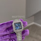 Handset Moissanite VVS 40MM Blue Dial White Gold Bust Down Luxury Watch